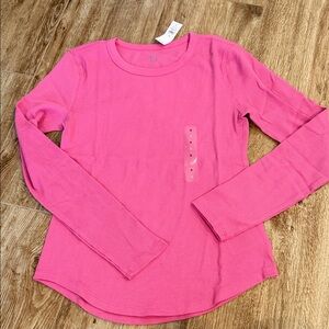 GAP Vibrant Pink Long Sleeve Tee